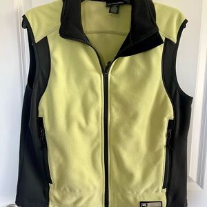 REI Lime and Black Womens Fleece Windpro Vest